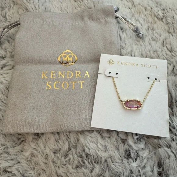 Kendra Scott Elisa necklace Gold, Fushia Kyocer Opal - Picture 2 of 4